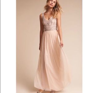 Anthropologie x BHLDN Sterling Beaded Dress
